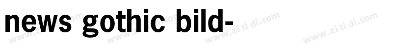 news gothic bild字体转换